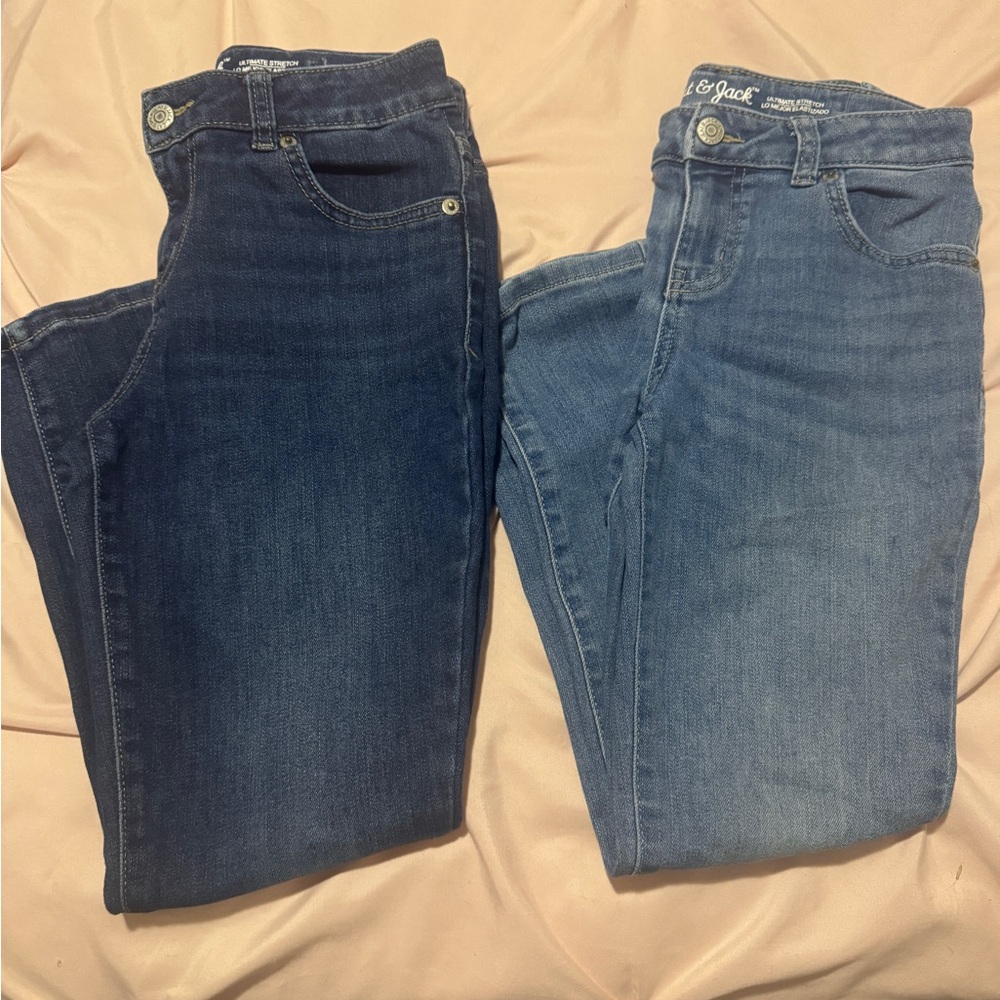 Cat & Jack Kids' Dark and Light Blue Jeans